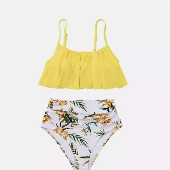 Women's High Waisted Falbala Bikini - Picture 2 of 7